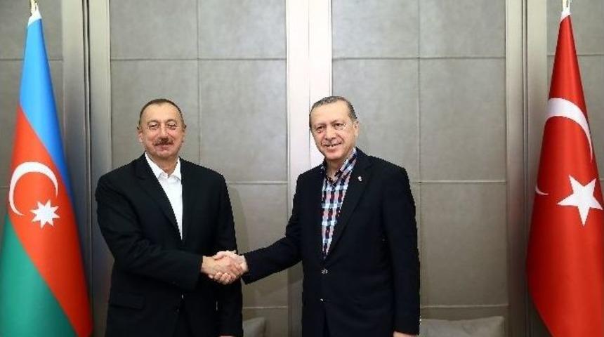 Cumhurbaşkanı Erdoğan, Aliyev İle G&ouml;r&uuml;şt&uuml;