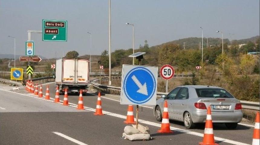 Bolu Tem Otoyolu İstanbul İstikameti Ulaşıma Kapatıldı