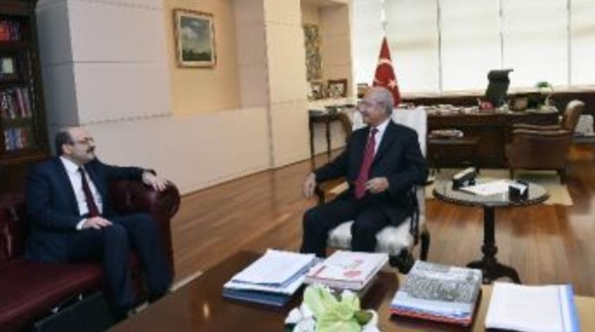 Kılı&ccedil;daroğlu, Y&ouml;k Başkanı Sara&ccedil; İle G&ouml;r&uuml;şt&uuml;