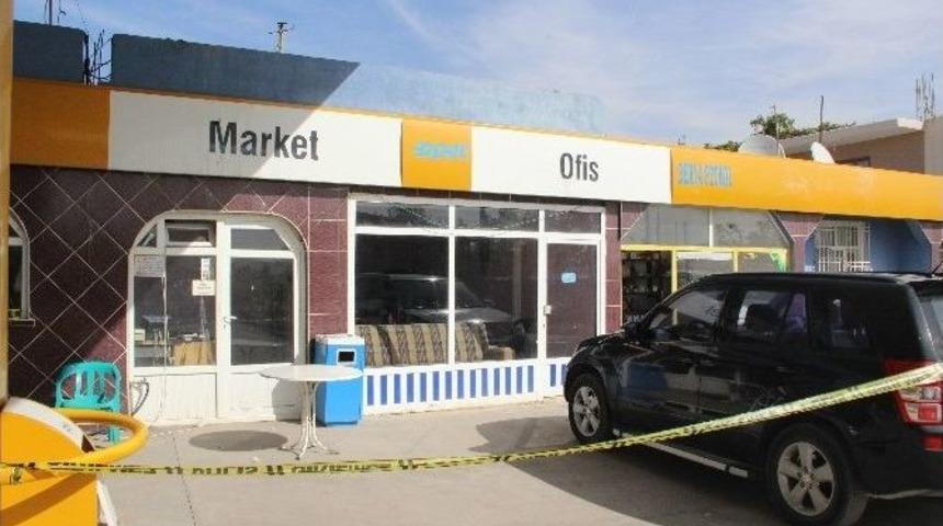 Ak Partili Başkanın Saldırıya Uğrada Petrol İstasyonu, G&uuml;venlik Şeridi İle Kapatıldı