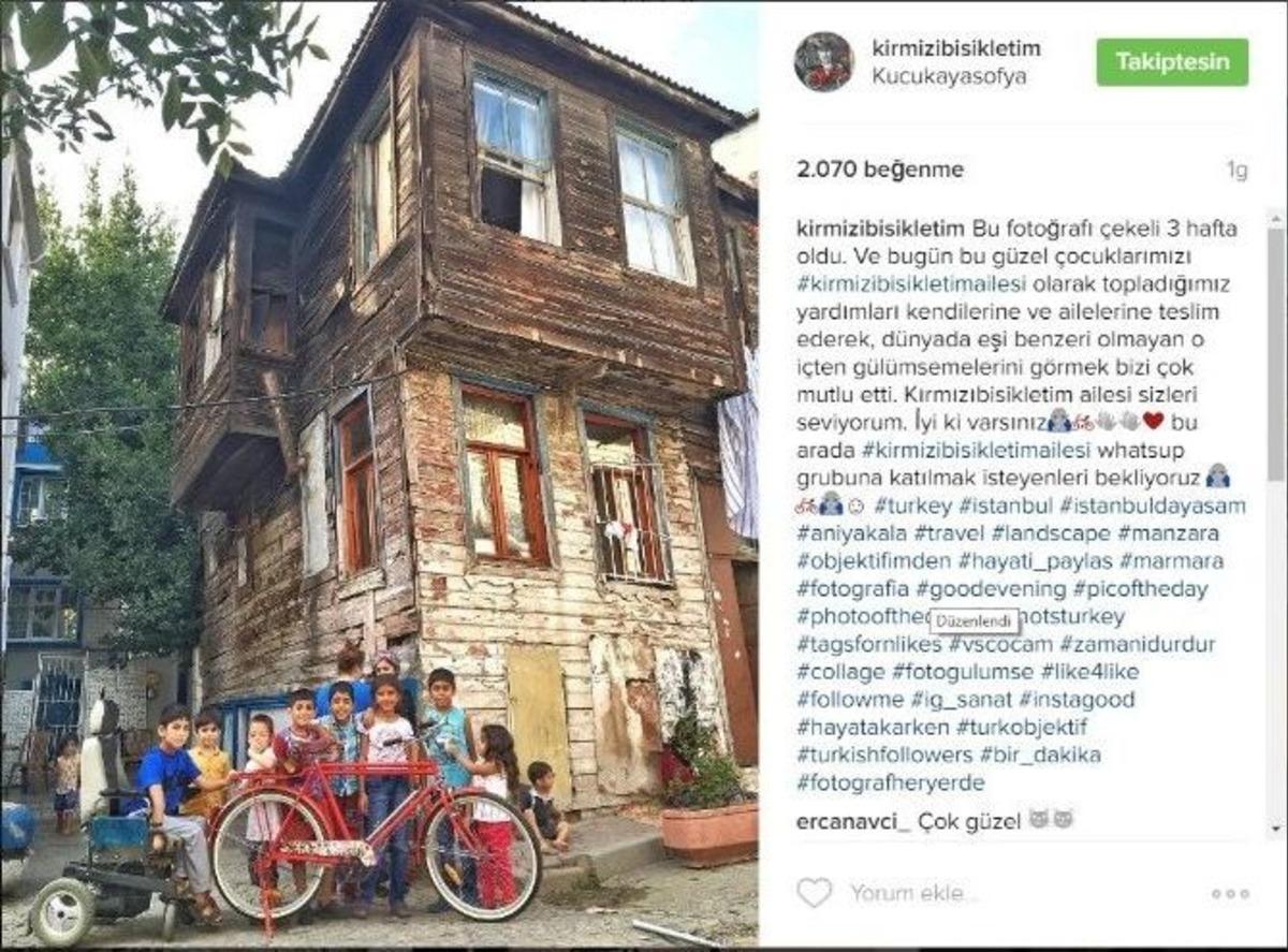 &lsquo;kırmızı Bisikletim&rsquo;den &Ccedil;ocuklara Yardım