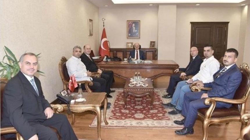 Vali &Ccedil;akacak, Tgc Başkanı Ge&ccedil;im Ve &Uuml;yelerini Kabul Etti