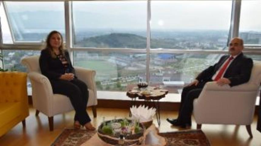 Vali Dağlı Rekt&ouml;r &Ccedil;akar&rsquo;ı Ziyaret Etti