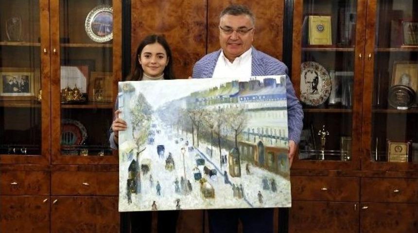 Gen&ccedil; Ressamdan Kesimoğlu&rsquo;na Ziyaret