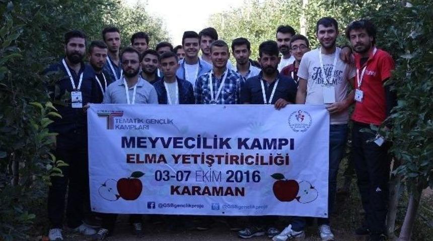 Karaman&rsquo;da D&uuml;zenlenen Elma Yetiştiriciliği Kampı Sona Erdi