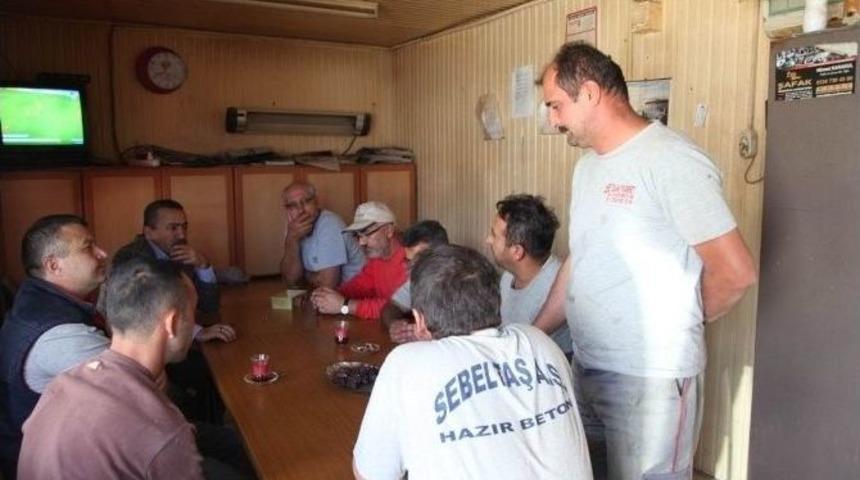 Başkan Tutal&rsquo;dan Beton Santrali Personeline Ziyaret