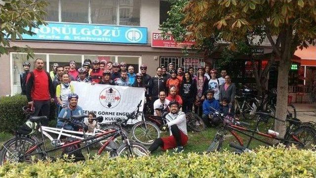 Görme Engelliler Şehri Derya Parkına Pedal Çevirdi