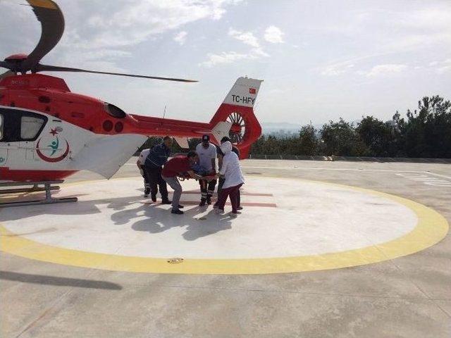 Ambulans Helikopter Vurulan Çoban İçin Havalandı