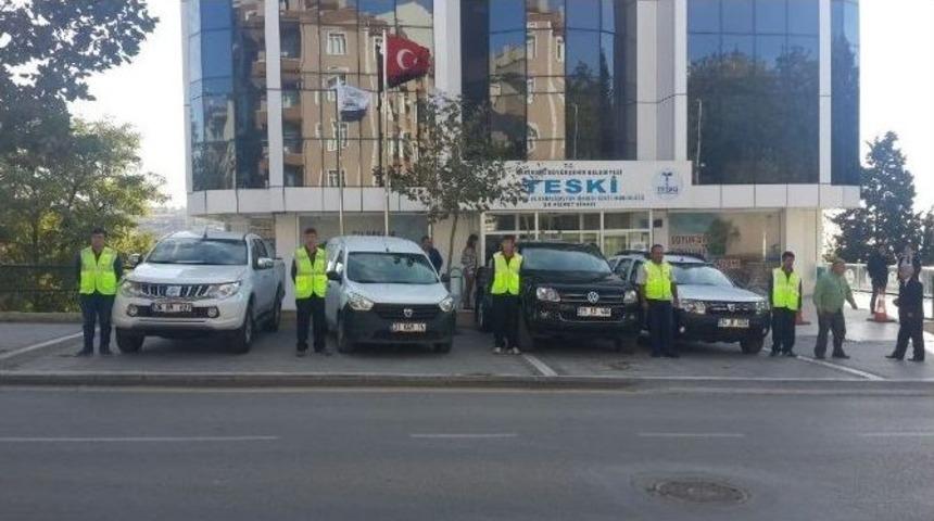 Teski İ&ccedil;me Suyu Depolarını Dezenfekte Ediyor