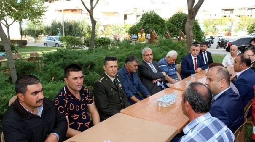 Vali G&uuml;ven&ccedil;er, Şehit G&uuml;r&rsquo;&uuml;n Baba Ocağına Taziyede Bulundu