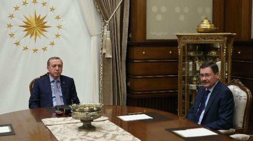 Cumhurbaşkanı Erdoğan, G&ouml;k&ccedil;ek&rsquo;i Kabul Etti