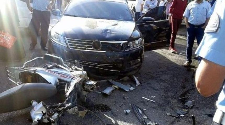 Otomobil İle Motosiklet &Ccedil;arpıştı