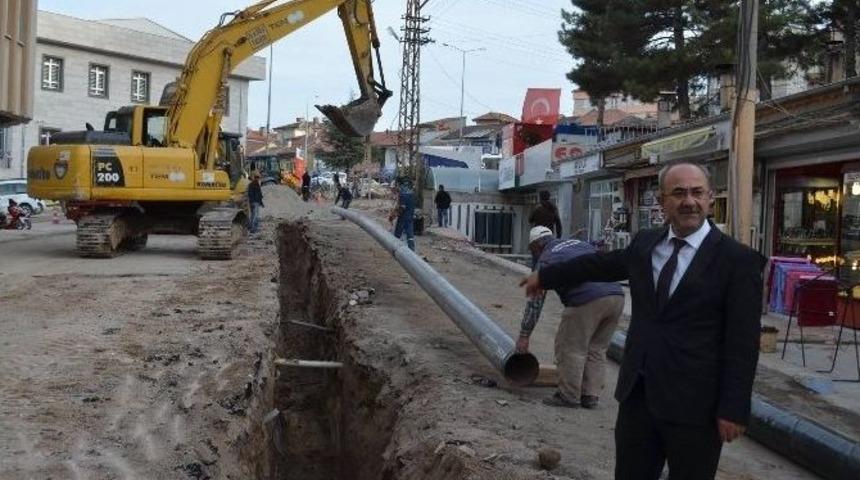 Başkan Şinasi G&uuml;lc&uuml;oğlu Alt Yapı &Ccedil;alışmalarını İnceledi