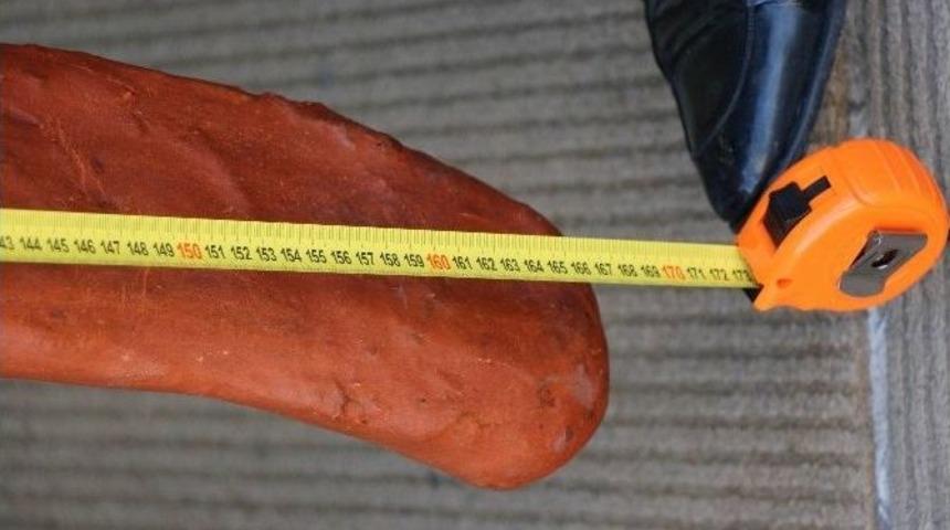 1 Metre 70 Santim Uzunluğunda, 14 Kilo Ağırlığında Pastırma Yaptılar