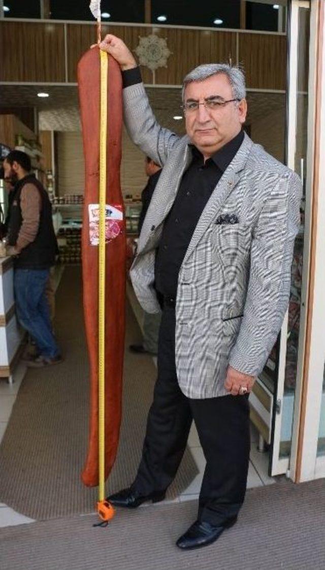 1 Metre 70 Santim Uzunluğunda, 14 Kilo Ağırlığında Pastırma Yaptılar 1