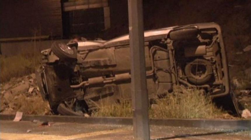 Başkent&rsquo;te Kontrolden &Ccedil;ıkan Ara&ccedil; Takla Attı