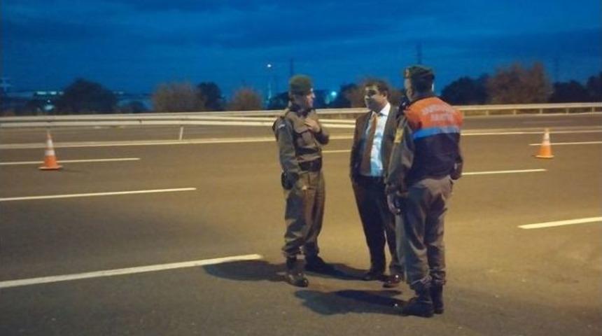 Kızıltoprak, Jandarma B&ouml;lgesinde Yol Uygulamalarını Denetledi