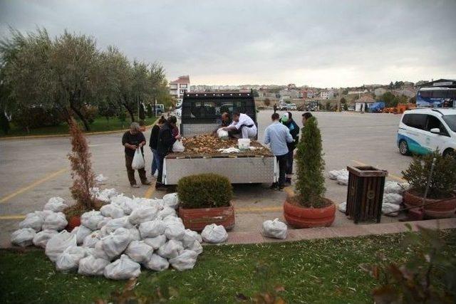 Mahalle Halkı, Taşeron İşçilere Dağıtılmak Üzere 3 Ton Patates Bağışladı