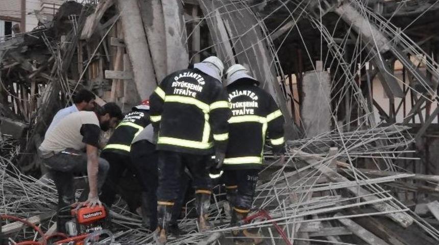 Gaziantep&rsquo;te İnşaatta G&ouml;&ccedil;&uuml;k: 2 Yaralı