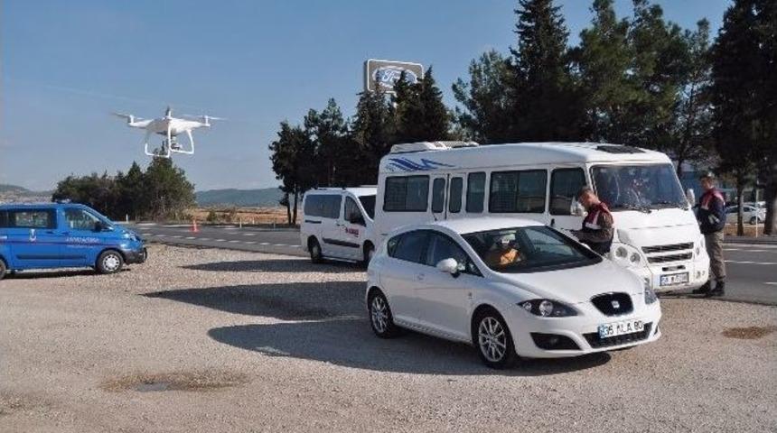 Jandarmadan &rsquo;drone&rsquo;lu Denetim