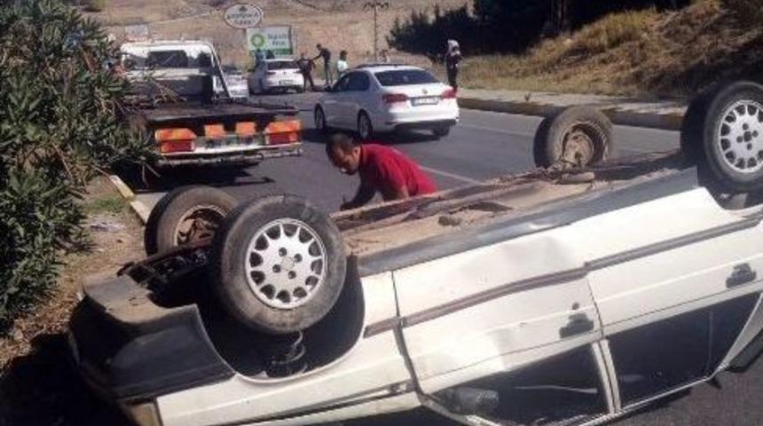 Otomobil Takla Attı: 1 Yaralı