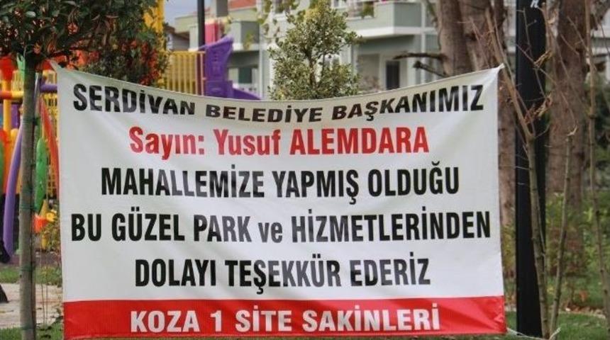 Başkan Alemdar&rsquo;a Mahalle Sakinlerinden Teşekk&uuml;r