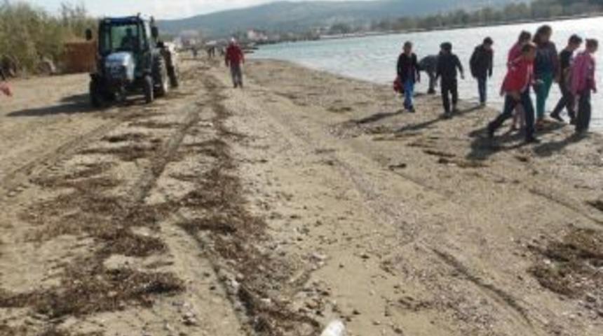 &Ccedil;ardak Kum Adasında Kıyı Temizliği Yapıldı