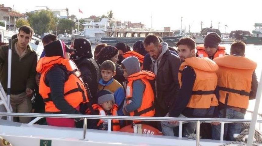 Ayvacık&rsquo;ta 48 Ka&ccedil;ak G&ouml;&ccedil;men Yakalandı