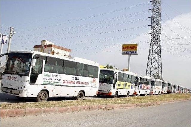 Antalya’da Dönüşüme Girmeyen 7 Metrelik Minibüsler Sefere Çıkamadı