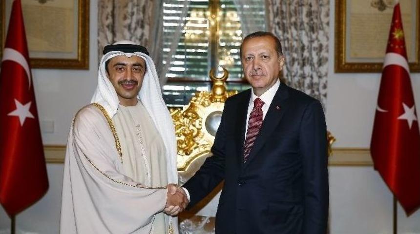 Cumhurbaşkanı Erdoğan, Birleşik Arap Emirlikleri Dışişleri Bakanı&rsquo;nı Kabul Etti