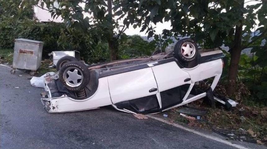 Alaplı&rsquo;da Otomobil Takla Attı: 1 Yaralı