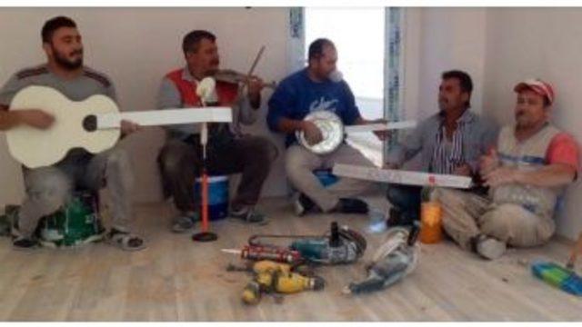 Mermer Ustalarından Güldüren Playback Şov