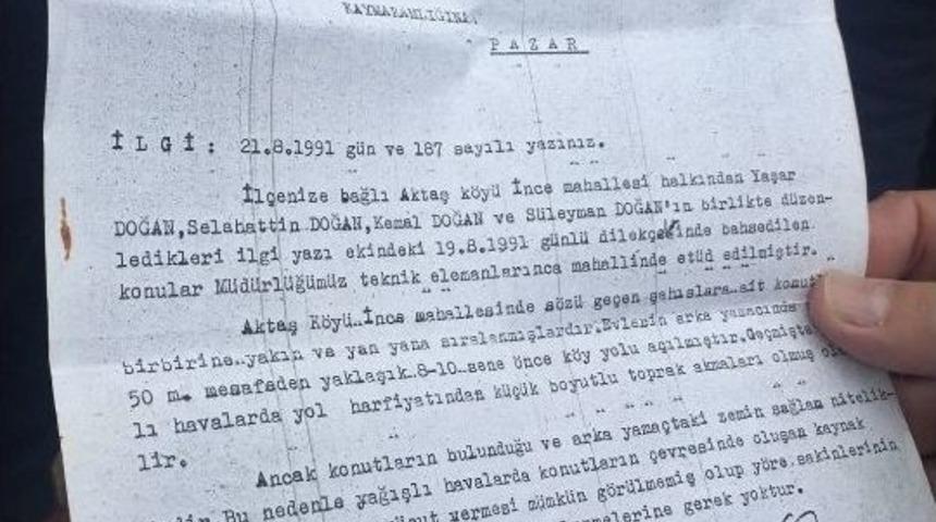 Rize&rsquo;deki Heyelanda Kahreden Detay