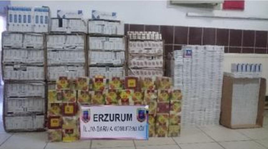 Erzurum&rsquo;da 21 Bin 700 Paket Ka&ccedil;ak Sigara Ele Ge&ccedil;irildi