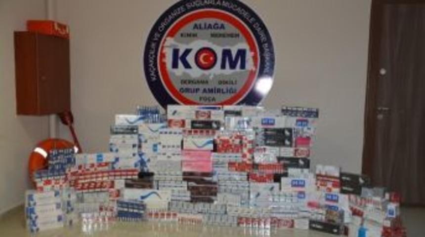İzmir&rsquo;de Ka&ccedil;ak Sigara Operasyonu
