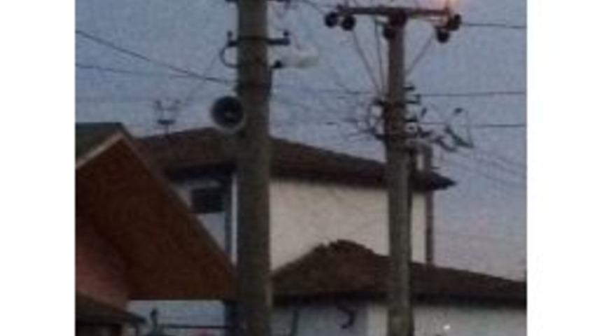 Y&uuml;ksek Gerilim Direğinde Yangın &Ccedil;ıktı