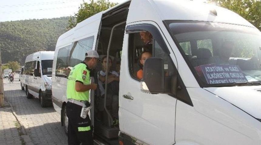 Fethiye&rsquo;de Okul Servisleri Denetimde