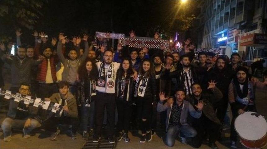 Bilecik&rsquo;teki Beşiktaşlı Taraftarların Galibiyet Sevinci