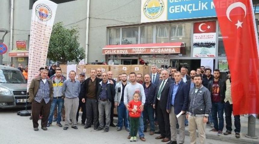 Gemlik Belediyesi&rsquo;nden Grevdeki G&uuml;bre İş&ccedil;ilerine Erzak Yardımı