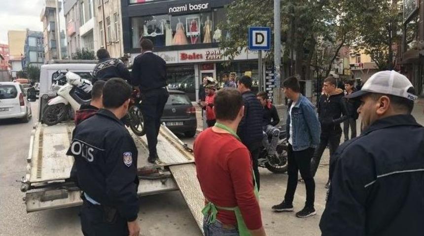 Keşan Polisinden Plakasız Motosikletlere Darbe