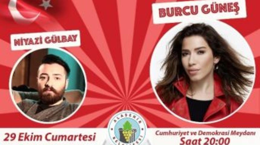 Alaşehir&rsquo;de Cumhuriyet Coşkusu Burcu G&uuml;neş İle Yaşanacak