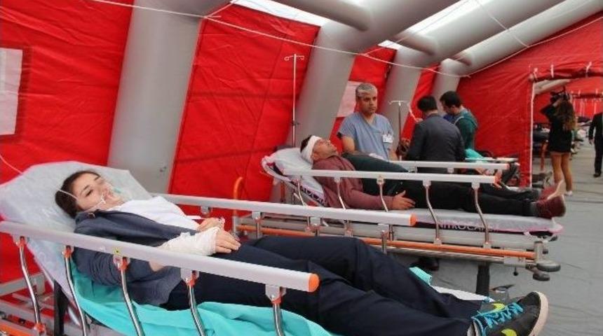 Sivas&rsquo;ta Deprem Ve Yangın Tatbikatı Ger&ccedil;eğini Aratmadı