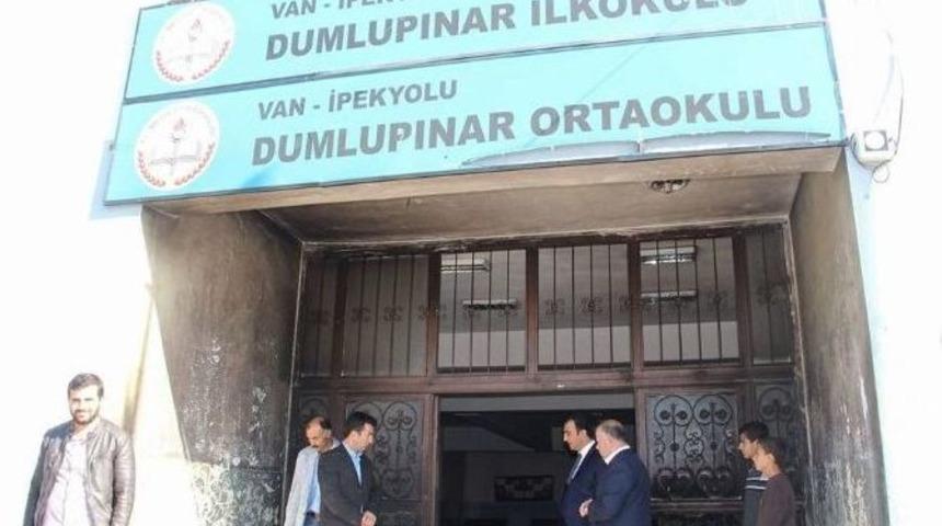 Van&rsquo;da Okula Molotoflu Saldırı