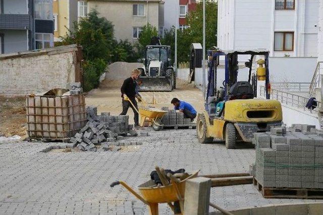 Kırklareli’nde Parke Taşı Döşeme Çalışmaları