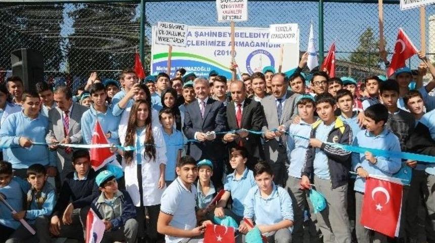 Lisede Yapılan Halı Saha T&ouml;renle Hizmete A&ccedil;ıldı