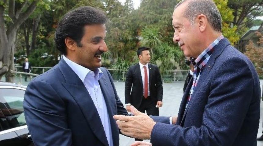 Cumhurbaşkanı Erdoğan, Katar Emiri İle Bir Araya Geldi