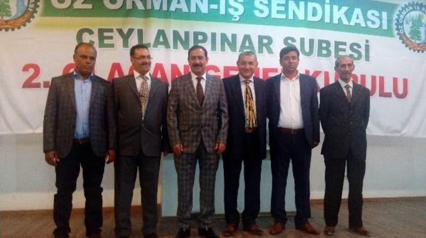 &Ouml;z Orman-iş Ceylanpınar Şubesinin Yeni Başkanı Mustafa Akgeyik Oldu