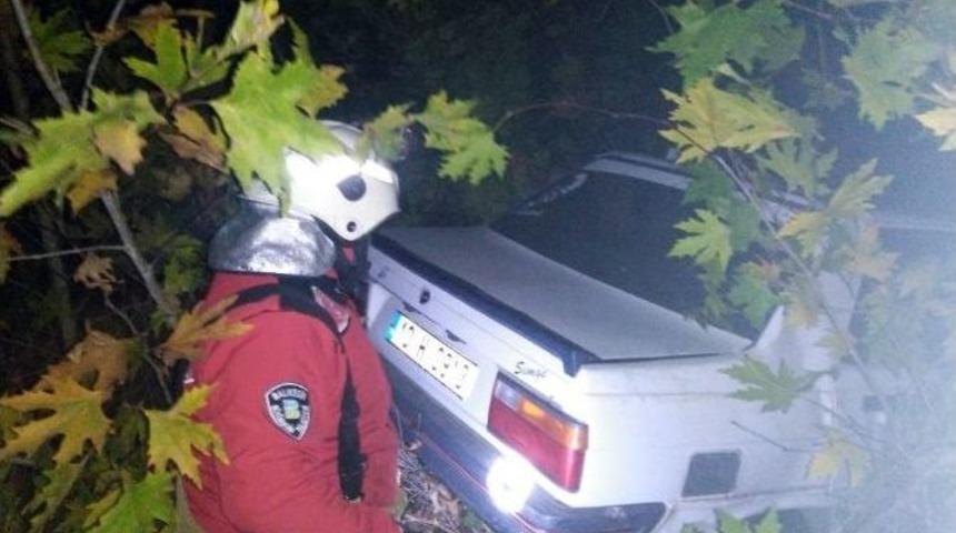 Şarampole Yuvarlanmış Otomobilde Ş&uuml;pheli Ceset