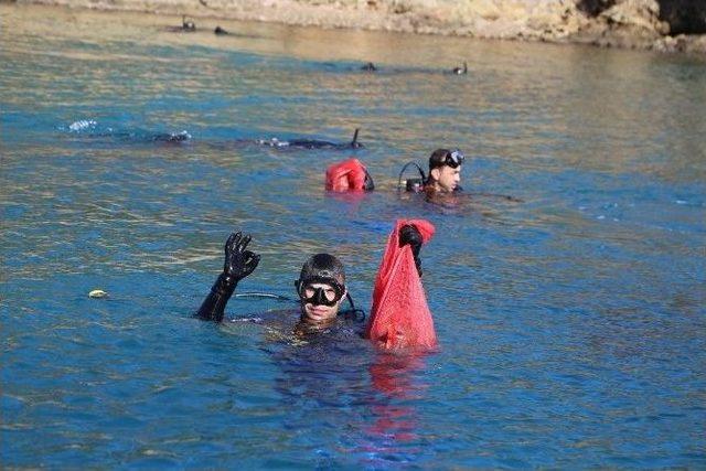 Gökova Koylarında Deniz Dibi Temizliği