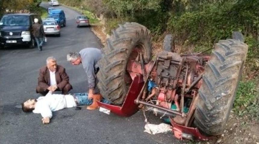 Zonguldak&rsquo;ta Trakt&ouml;r Kazası: 1 Yaralı